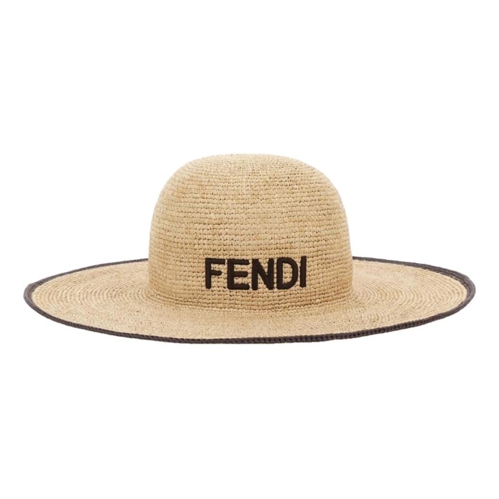 FENDI logo embroidered fedora hat M - Picture 1 of 4
